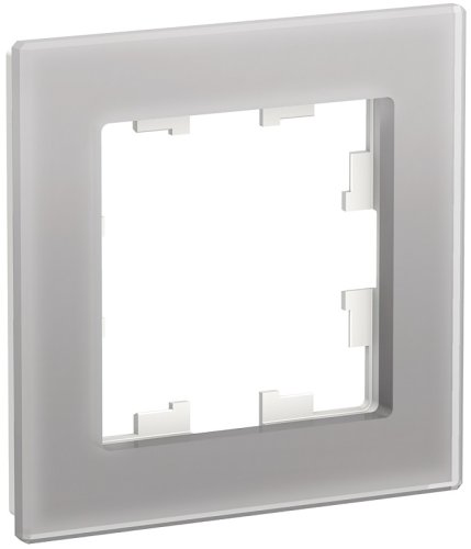 Рамка универсальная Systeme Electric AtlasDesign Nature 1-м. стекло алюминий картинка